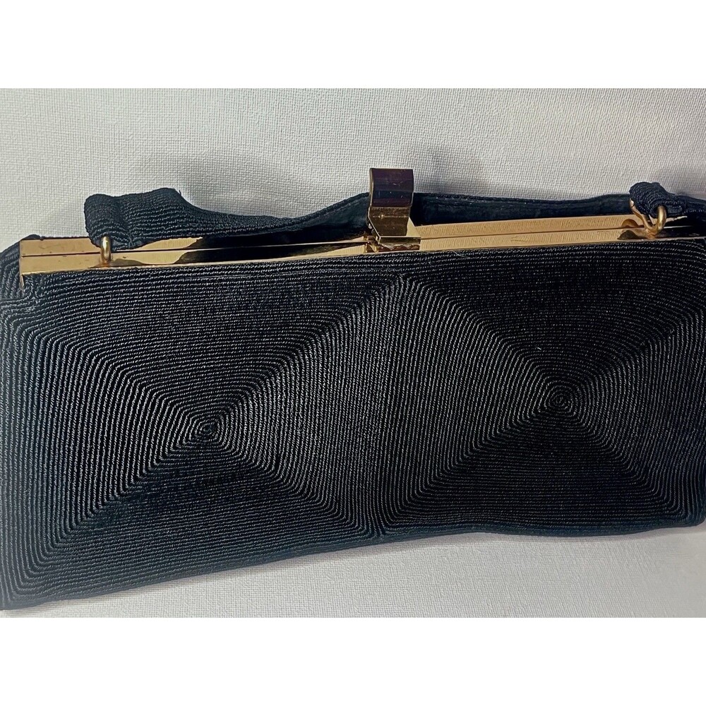 retro Mid Century Vintage 1940’s Genuine Corde Rayon Evening Bag Made in U.S.A.
